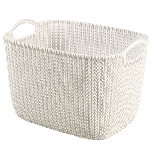 KNIT KOSÁR 19L FEHÉR, TÉGLALAP