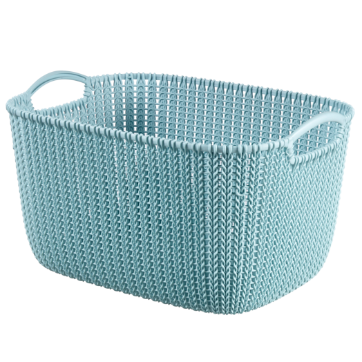 KNIT KOSÁR 8L KÉK, TÉGLALAP