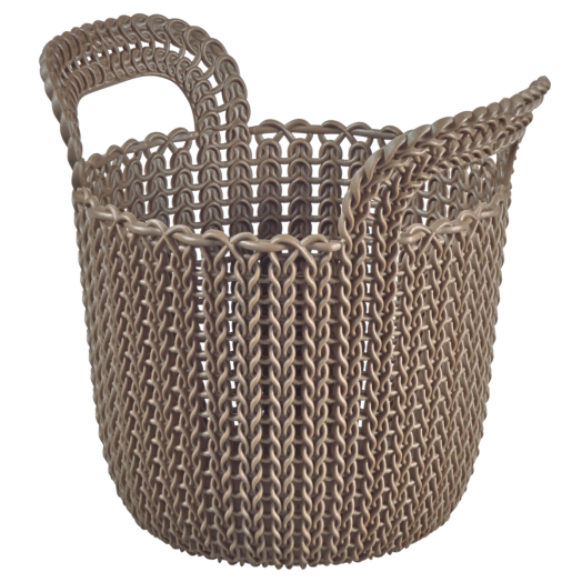 KNIT KOSÁR 3L SÖTÉT BARNA, KEREK