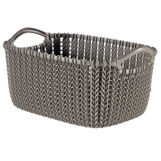 KNIT KOSÁR 3L SÖTÉTBARNA TÉGLALAP 13,7X16,7X24,7CM MŰANYAG