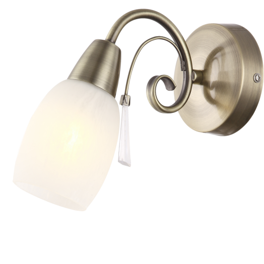 FORREST FALIKAR 1*E14 40W           BRONZ, ÜVEG 10*18CM