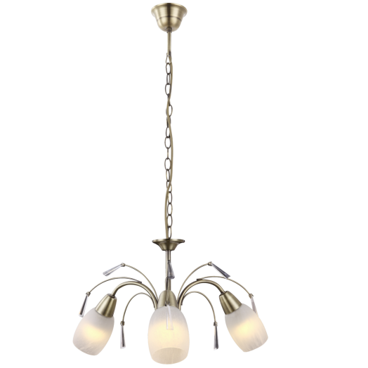 FORREST CSILLÁR 3*E14 40W           BRONZ, ÜVEG D:52CM