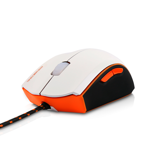 V7 Pro Gaming GM120 egér 4000dpi fehér-narancs
