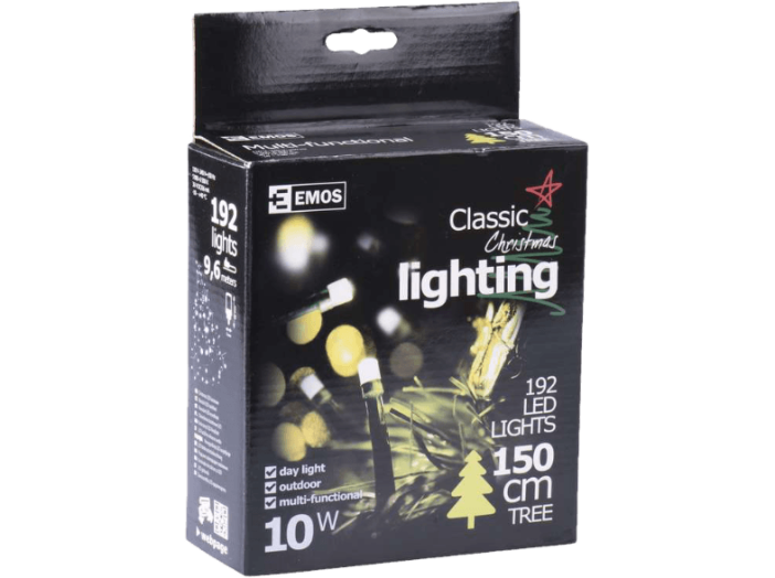 Multifunciós karácsonyi fényfüzér 9,6m, 192LED, 10W