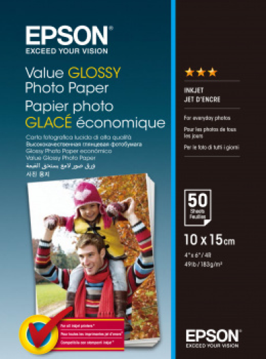 Epson 10x15 fényes 50L 183g fotópapír