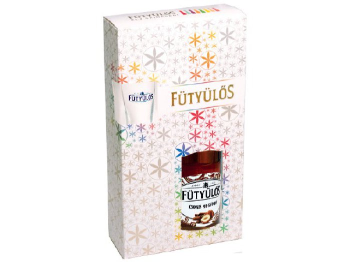 Fütyülős likőr 1 db pohárral díszdobozban