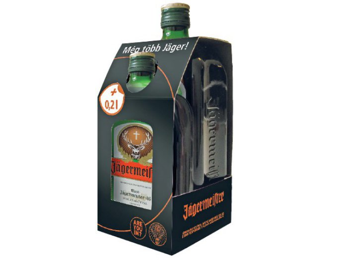 Jägermeister keserűlikőr díszdobozban