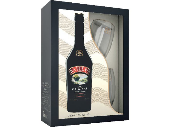 Baileys Original krémlikőr 2 db pohárral díszdobozban