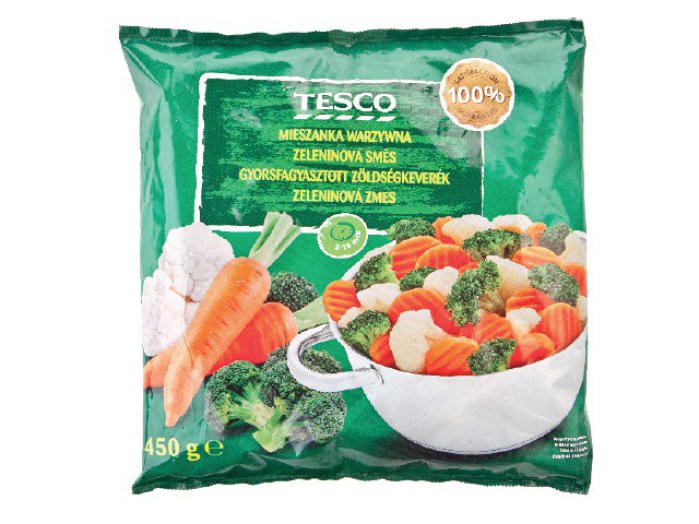 Tesco sárgarépa-, karfiol-, brokkolikeverék