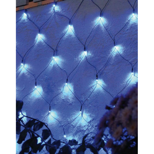 FÉNYHÁLÓ LED 2X1M HIDEG FEHÉR KÜLTÉRI