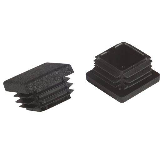 NÉGYSZÖGLETES BÚTORCSÚSZTATÓ 20 X 20 MM, FEKETE, 4 DB-OS