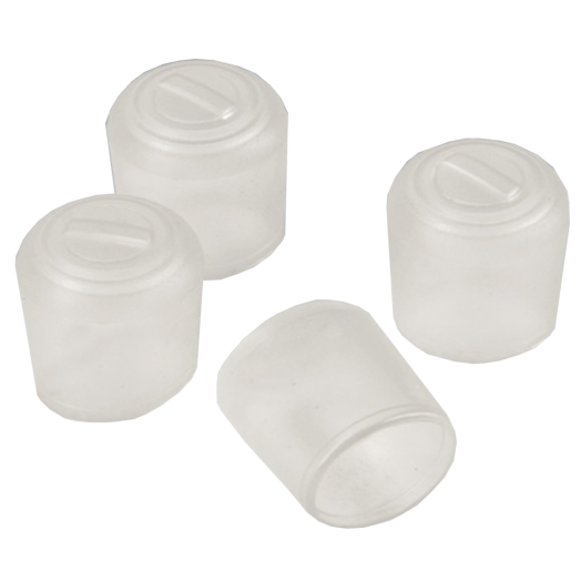 SZÉKLÁB PAPUCS ÁTMÉRŐ 20 MM ÁTLÁTSZÓ 4 DB-OS