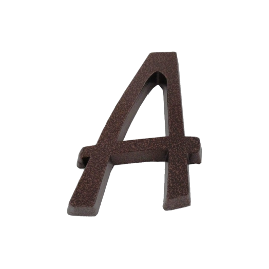 HÁZSZÁM ALU. "A" BETŰ BARNA 11CM SB