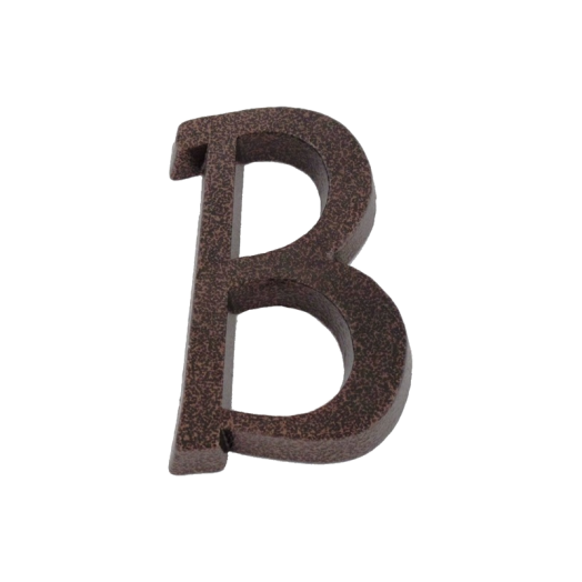 HÁZSZÁM ALU. "B" BETŰ BARNA 11CM SB