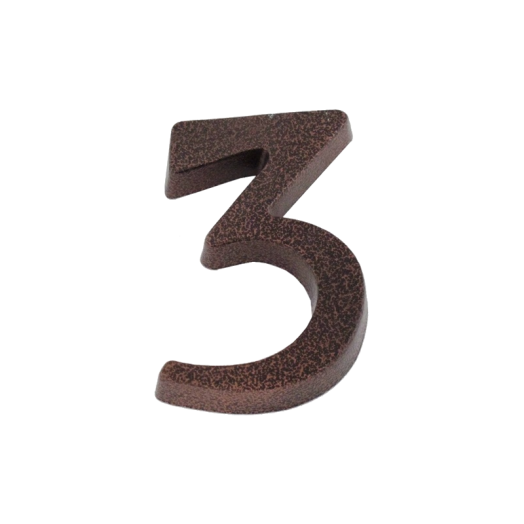 HÁZSZÁM ALU. 3 BARNA 11CM SB
