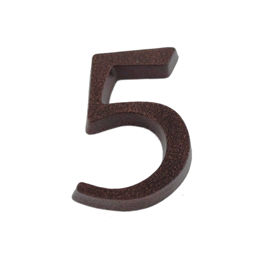 HÁZSZÁM ALU."5"BARNA 11CM SB