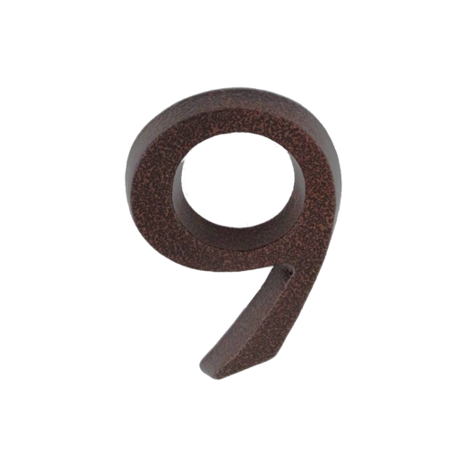HÁZSZÁM ALU."9"BARNA 11CM SB