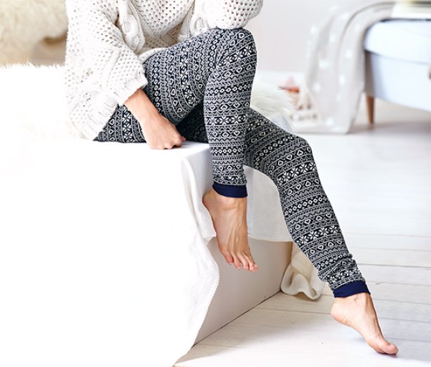 Női kötött leggings, allover minta