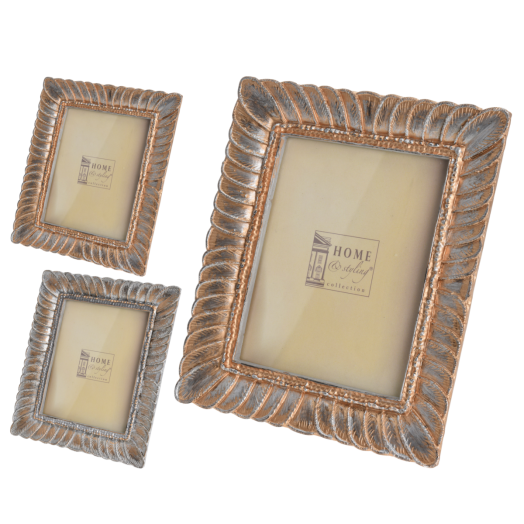 KÉPKERET 16,5X20,2X2CM MŰANYAG ANTIK ARANY, ANTIK EZÜST SZÍNBEN