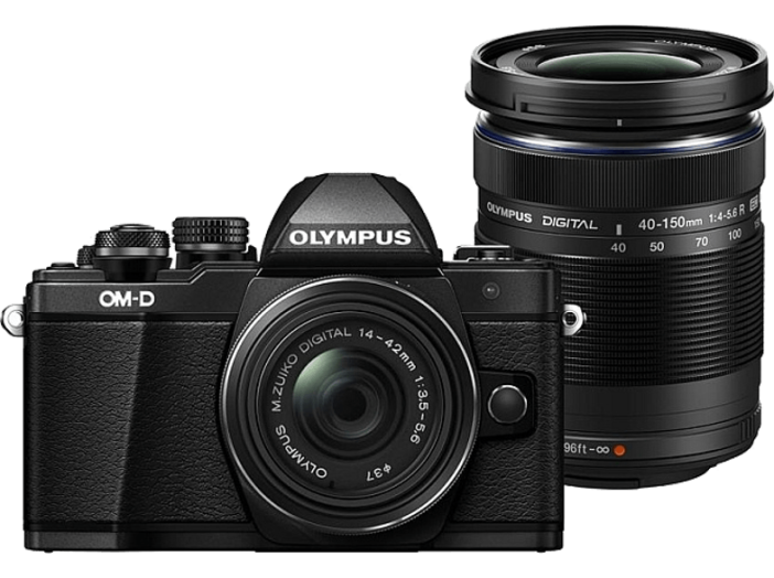 E-M10 II fekete + EZ-M1442 II R fekete + EZ-M4015 feket Kit