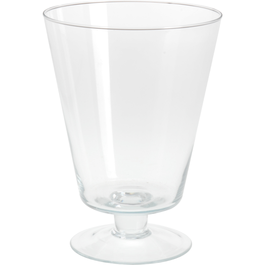 VÁZA, ÜVEG MAGASSÁG:22,5CM ÁTMÉRŐ:16,5CM