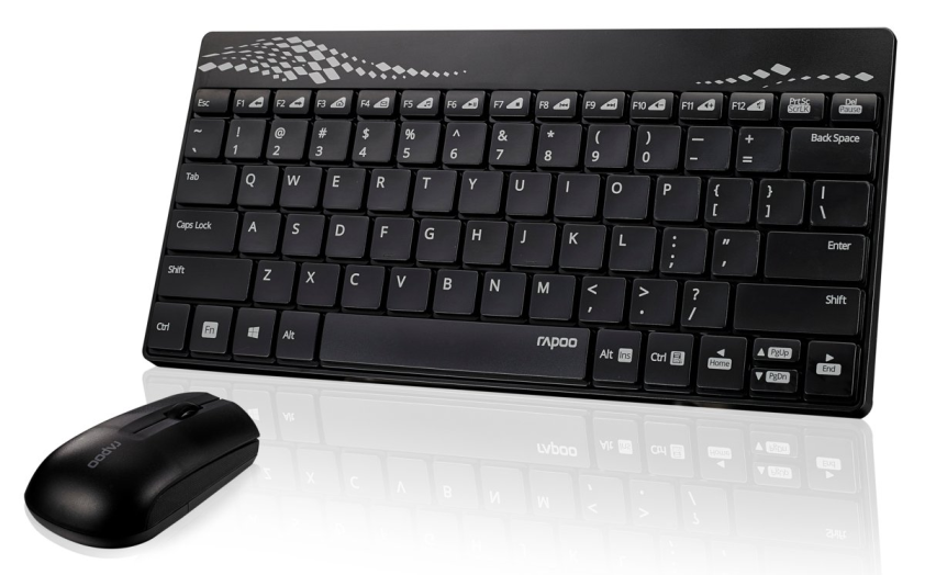 RAPOO 8000 fekete-szürke billentyűzet, egér szett
