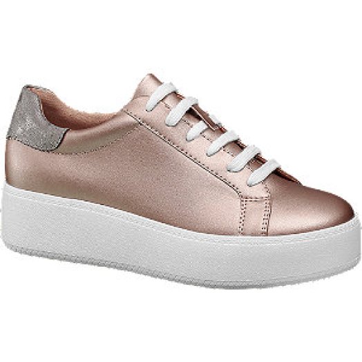 Roséarany platform sneaker