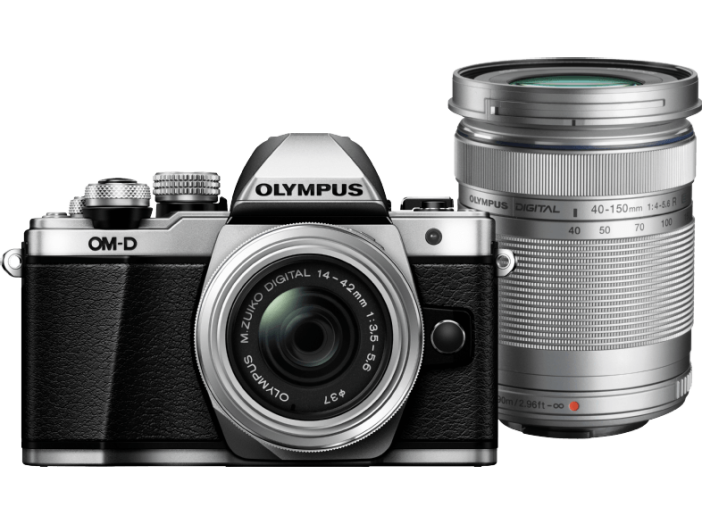 E-M10 II ezüst + EZ-M1442 II R ezüst +  EZ-M4015 fekete Kit