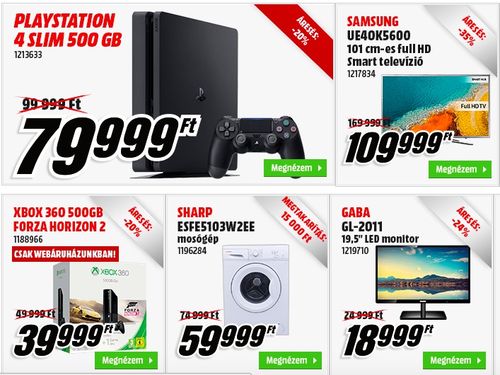 Media Markt Black Friday akciós termékek
