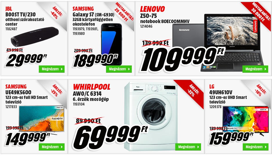 Media Markt Black Friday akciós termékek