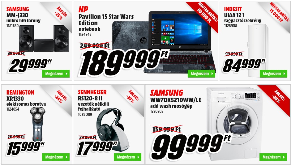 Media Markt Black Friday akciós termékek