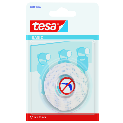 TESA BASIC RÖGZÍTŐSZALAG 19MMX1,5M