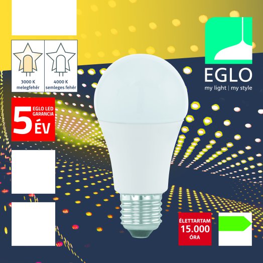 LED FÉNYFORRÁS E27 A60 10W 806LM 3000K