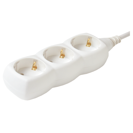 3-AS ELOSZTÓ 5M 3*1,5MM2 FEHÉR      IP20 250V~/16A/3500W NV 03-5/WH/1,5