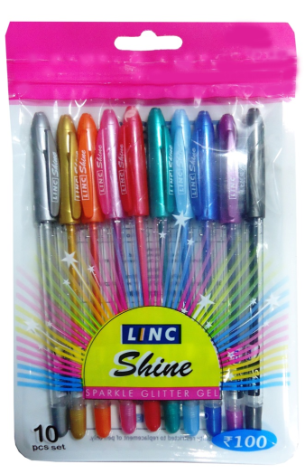 Linc Shine Glitter zselés toll készlet 10db-os