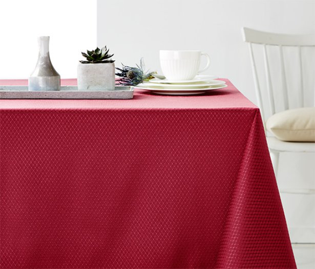 Jacquard asztalterítő, piros, 150x275 cm