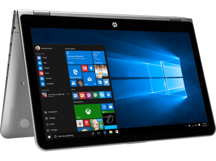 Pavilion x360 ezüst notebook X5D72EA(15,6" Full HD IPS/Core i5/8GB/1TB HDD/GT930 2GB VGA/Windows 10)