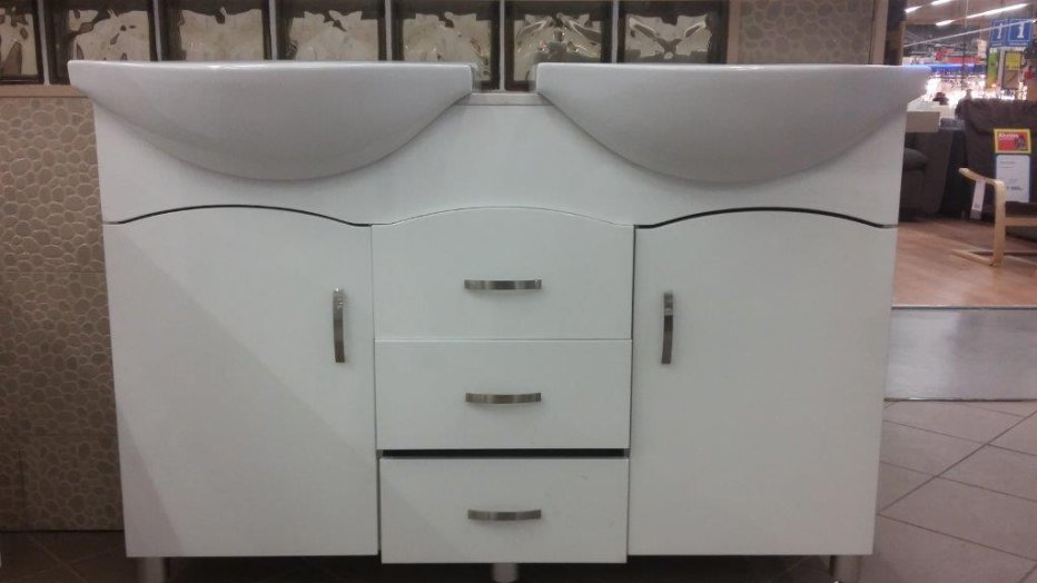 DEVON 120S DUPLA FSZ.BÚTOR 120CM 2 MOSDÓ+TÜKÖR SZEKRÉNNYEL+VILÁGÍTÁS Outlet