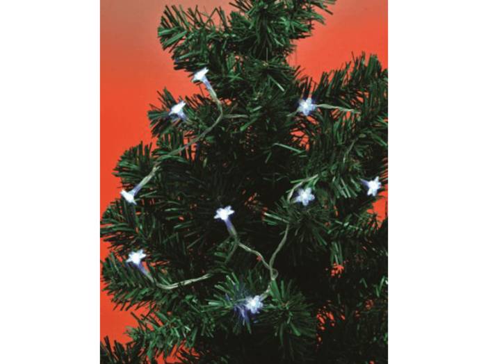 MLC 10/H LED-es hókristály mini fényfüzér, 10 fehér LED