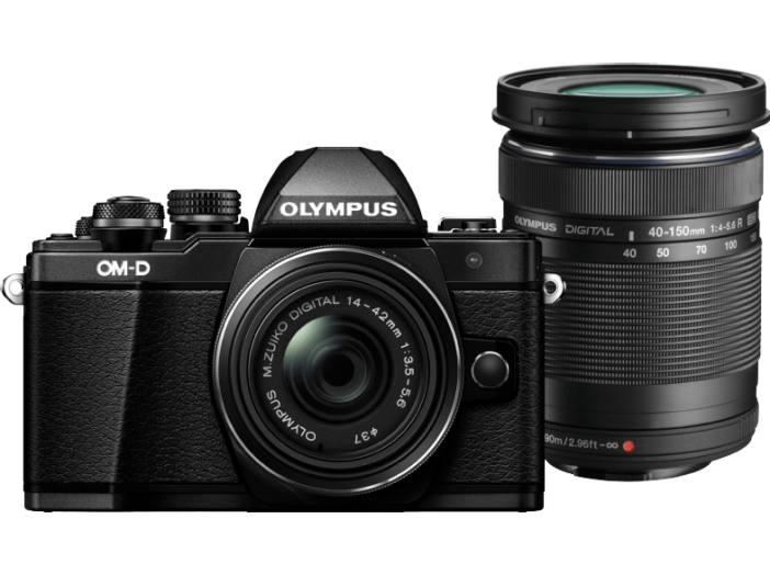 E-M10 II fekete + EZ-M1442 II R fekete + EZ-M4015 feket Kit