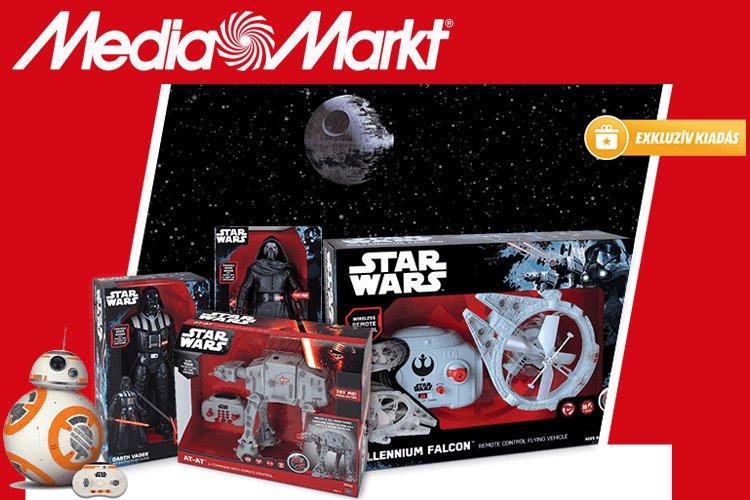 Star Wars játékok, interaktív droidok a Media Marktban 
