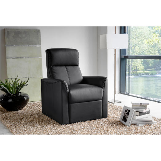 RUTH TV FOTEL FEKETE MŰBŐR          76X89/169X104 CM                    Outlet