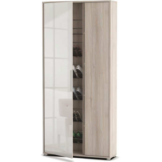 EBONY CIPŐSSZEKRÉNY AKÁC DEKOR 82,8X178,4X23,9 CM *MIN.200DB* Outlet