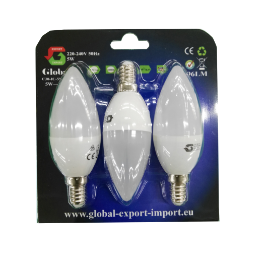 LED FÉNYFORRÁS GÖMB E14 5W 396LM G45 3000K 3DB/CS 304929