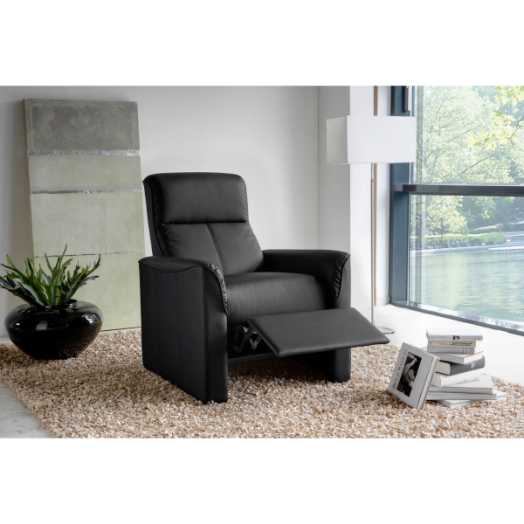 RUTH TV FOTEL FEKETE MŰBŐR          76X89/169X104 CM                    Outlet