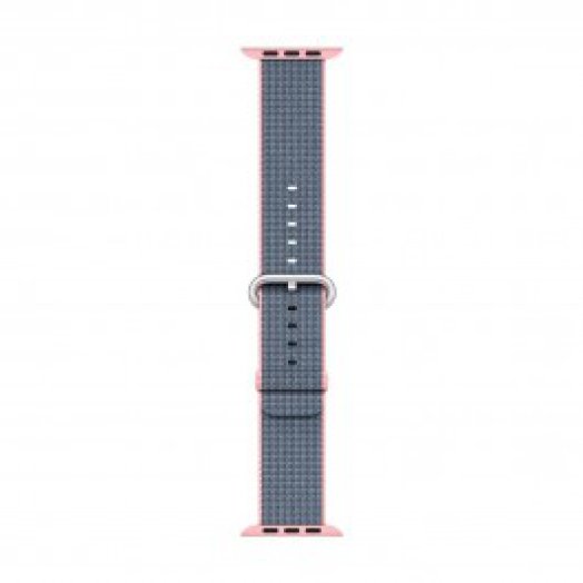 Apple - 42 mm-es, világos rózsaszín-éjkék szőtt műanyag szíj