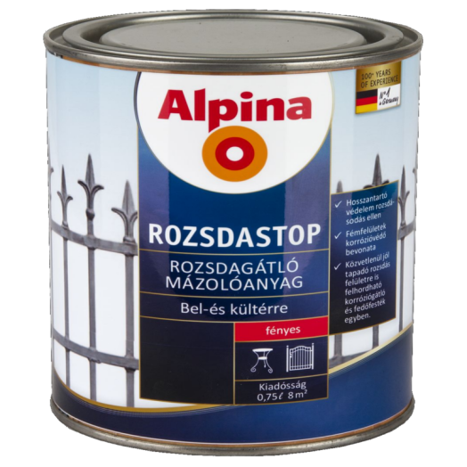 ALPINA ROZSDASTOP 0,75 L EZÜST      ROZSDAGÁTLÓ FESTÉK
