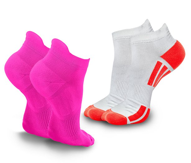 Funkcionális futózokni, pink-narancs