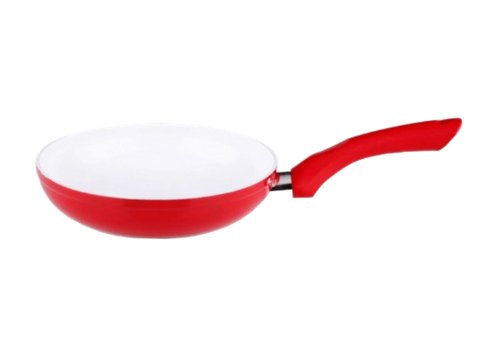 YON 10185 kerámia bevonatos serpenyő 20 cm, piros (nehéz)