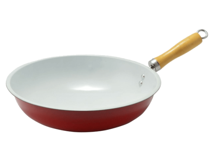 CAT 10264 kerámia bevonatos wok 30 cm, piros